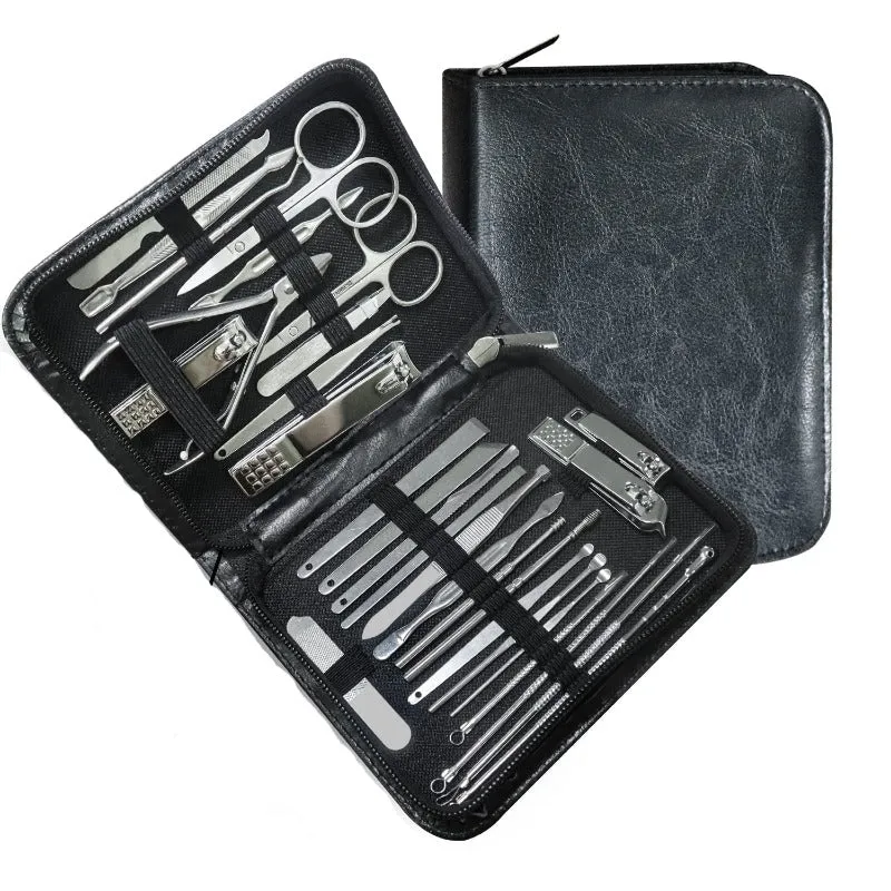 30Pcs Stainless Steel Professional Nail Manicure & Pedicure Kit