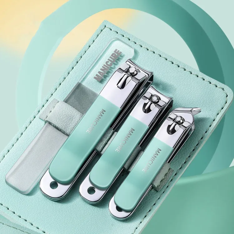 4pcs /Set Stainless Steel Nail Knife Set Household Portable Rotating Bag Nail Cutting Tool