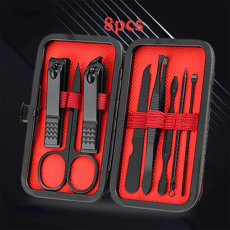 8-24pcs Nail Clippers Manicure Tool Set, With Portable Travel Case, Cuticle Nippers And Cutter Kit, Professional Nail Clippers Pedicure Kit, Grooming Kit For Travel