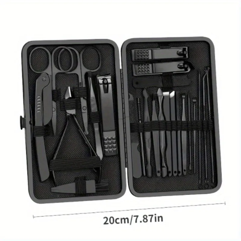 8-24pcs Nail Clippers Manicure Tool Set, With Portable Travel Case, Cuticle Nippers And Cutter Kit, Professional Nail Clippers Pedicure Kit, Grooming Kit For Travel