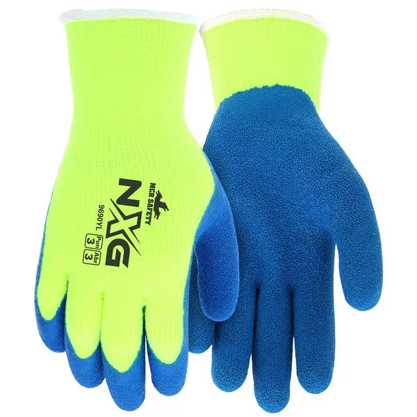 9690YXL MCR Safety Flex Tuff Gloves, X-Large, Cotton/Polyester/Acrylic, Blue