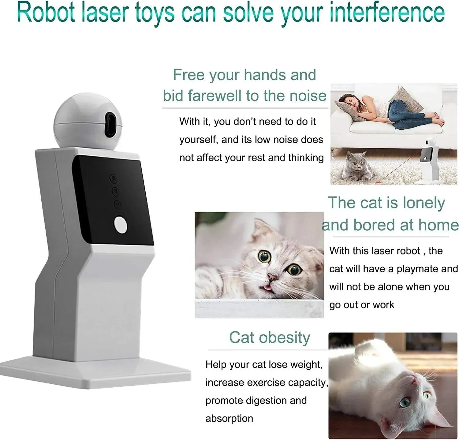 Automatic Random Moving Cat Laser Toy