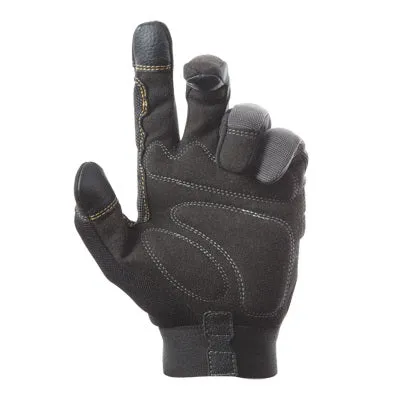 CLC HANDYMAN 125-L High-Dexterity Work Gloves, L, Stretch-Fit Thumb, Elastic Cuff, Synthetic Leather, Black