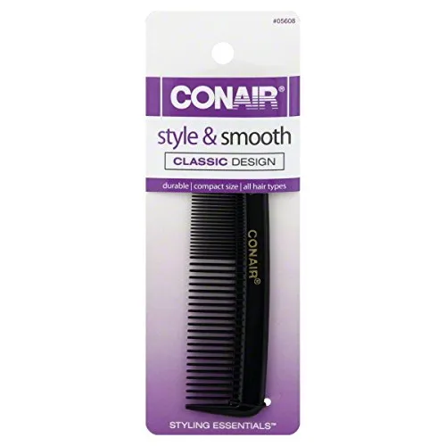 CONAIR - Styling Essentials Style and Smooth Pocket Comb Classic Design - 1 Comb