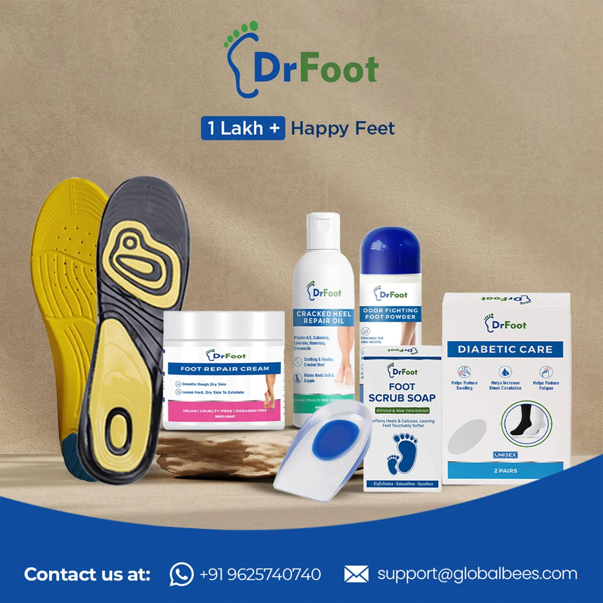 Dr Foot Pedicure Kit for Women for Foot | Manicure Pedicure Kit Products | Manicure Kit | Pedicure Tools | Nail Cutter Kit | Pedicure Set | Manicure Kit for Women | Pedicure Tools for Feet | 6 in 1