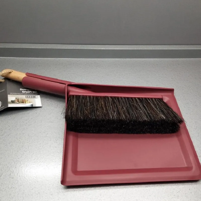 Dustpan & Brush Set Burgundy