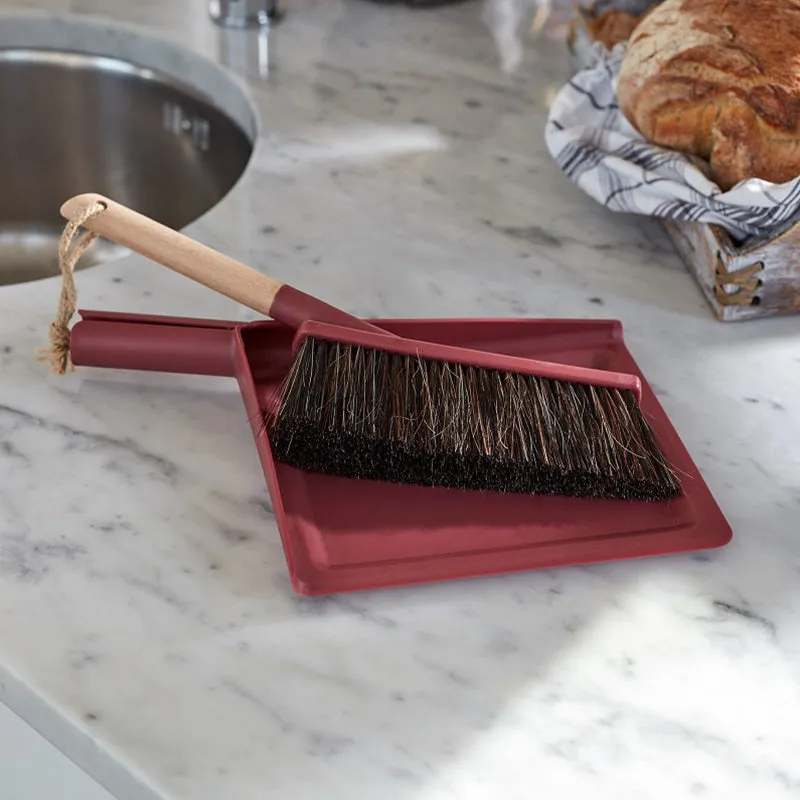 Dustpan & Brush Set Burgundy