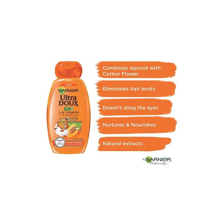 Garnier Ultra Doux Children With Apricot And Cotton Flower Shampoo 2 in 1