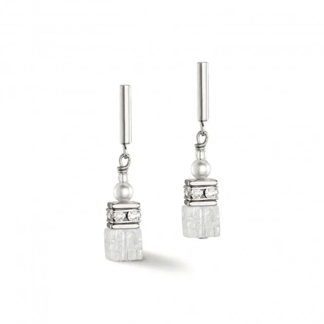 GeoCUBE® Precious Fusion Pearls White Earrings 5086/21-1400