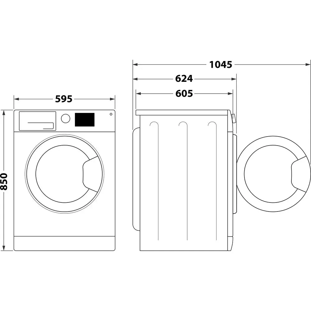 Hotpoint NDD10726GDA 10 7Kg 1400 Spin Washer Dryer Graphite