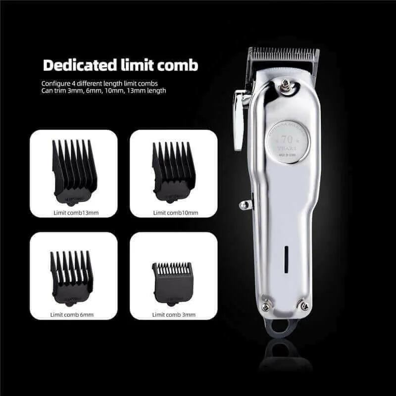 Men's Coldless Hair Trimmer Powerful Electric Hair Clippers Barber