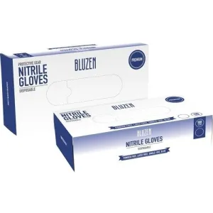 MNIT103-M BluZen Extra-Strength Exam Grade Nitrile Gloves, 5.9mil, PF, Blue, M