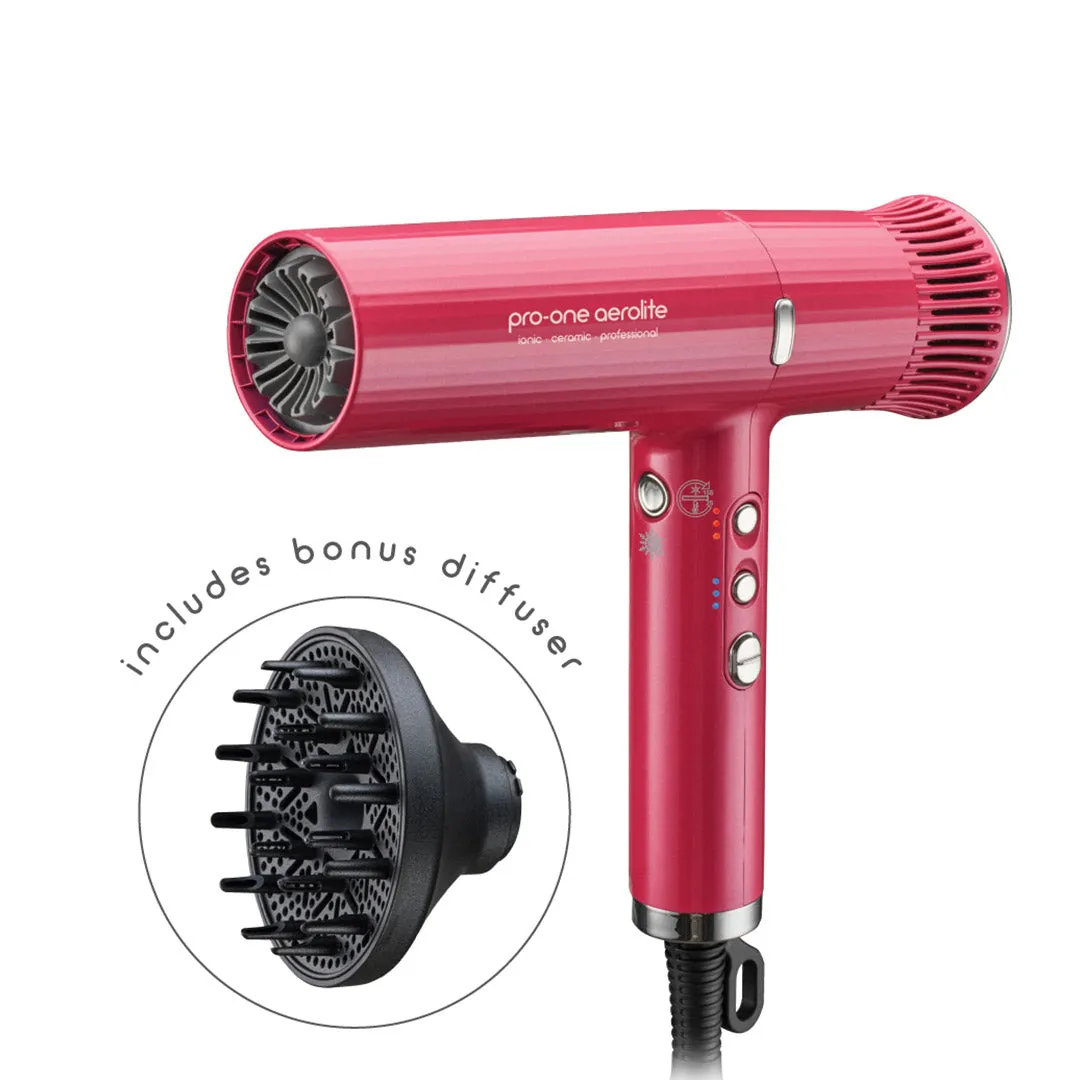 Pro-One Aerolite Hair Dryer Pink Diamond