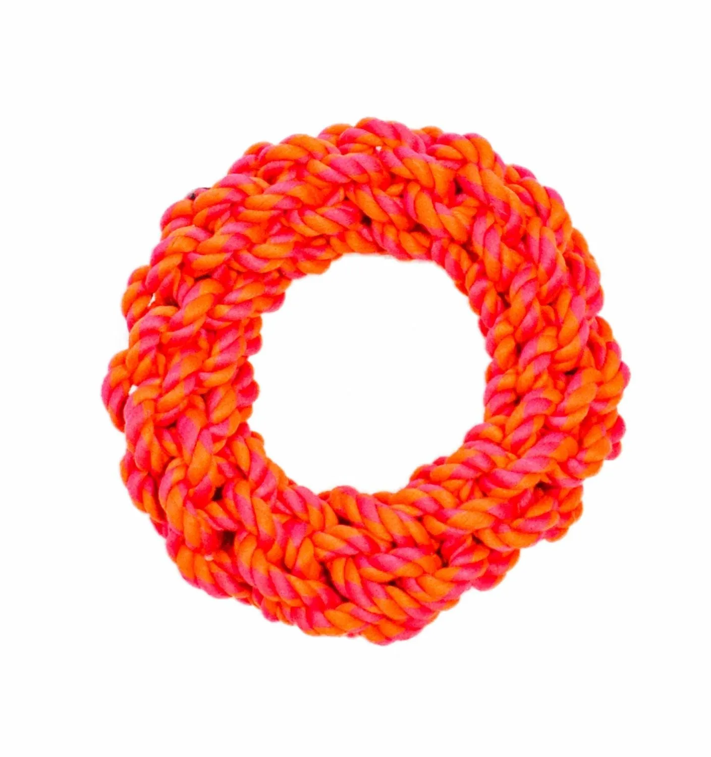 Rugged Rope 7 inch Ring Dog Toy, Tough 100% Cotton