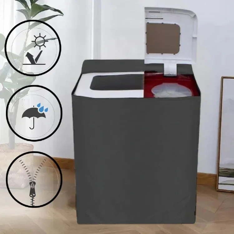 Twin Tub Waterproof Washing Machine Cover -  Grey