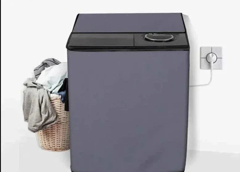 Twin Tub Waterproof Washing Machine Cover -  Grey