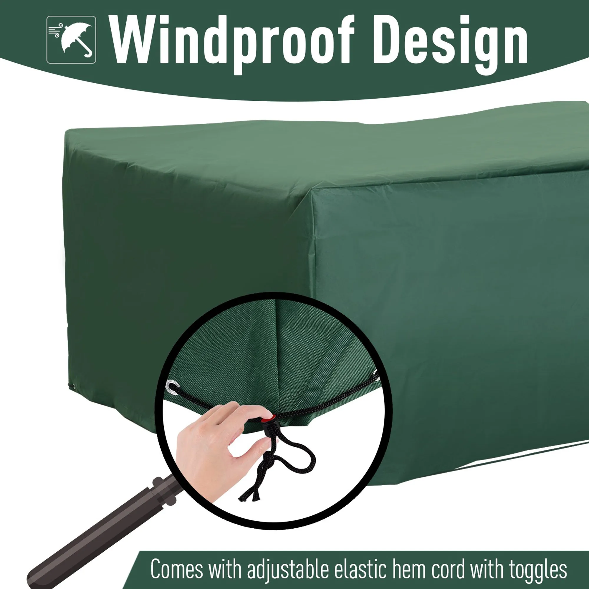 UV/Rain Protective Rattan Furniture Cover Waterproof Garden Cover