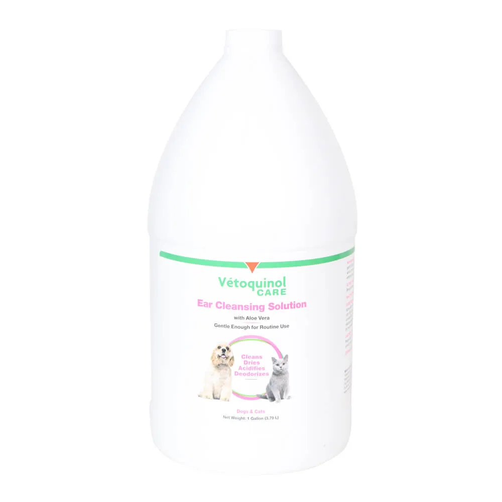 Vetoquinol Care Ear Cleansing Solution with Aloe, 1 Gallon