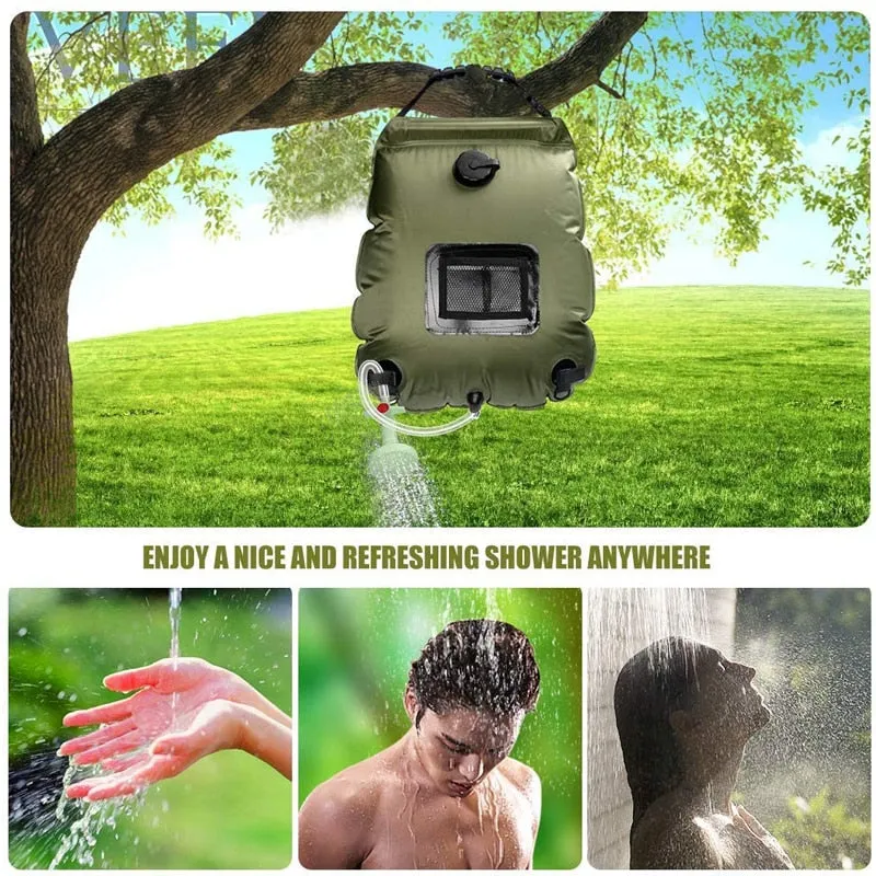 Water Bags 20L Outdoor Camping Hiking Solar Shower Bag