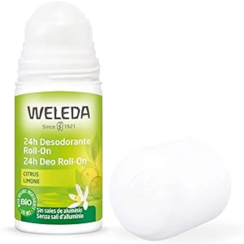 Weleda 24 Hour Roll-On Deodorant, Citrus,Yellow 1.7 Fluid Ounce