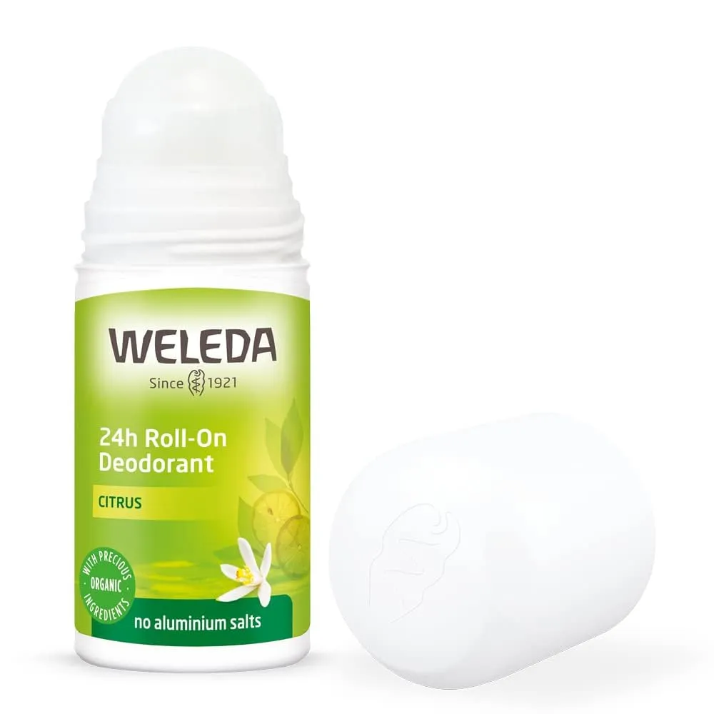 Weleda 24 Hour Roll-On Deodorant, Citrus,Yellow 1.7 Fluid Ounce